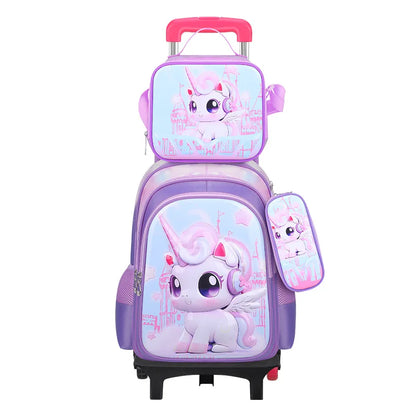 3D Cartoon Children 16 Inch 3PCS School  Bags Set Kids School Backpack  With Pencil Case and Lunch Container for Boy Girl