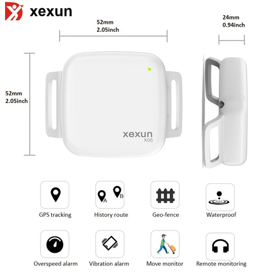 Xexun Dog Tracker Cow Tracking Mini Track Intelligent Locator Gf-07 Rechargeable Pet Tracker Gps