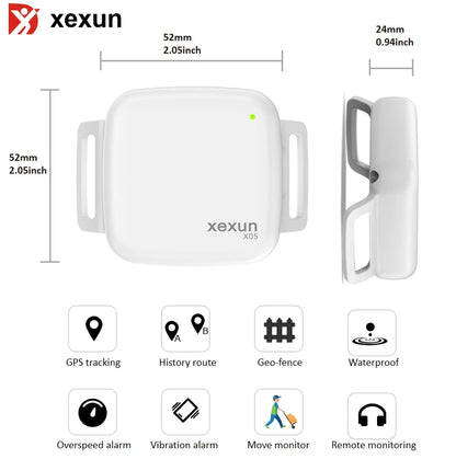 Xexun Dog Tracker Cow Tracking Mini Track Intelligent Locator Gf-07 Rechargeable Pet Tracker Gps