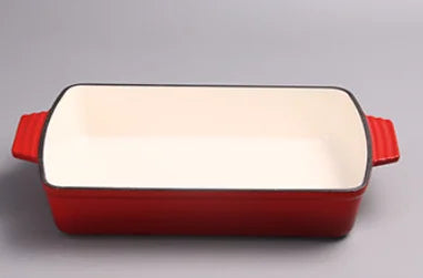 Beyond Classic Design Cast Iron Casserole Dish Enamel Coated Shallow Sea with Durable Metal Construction