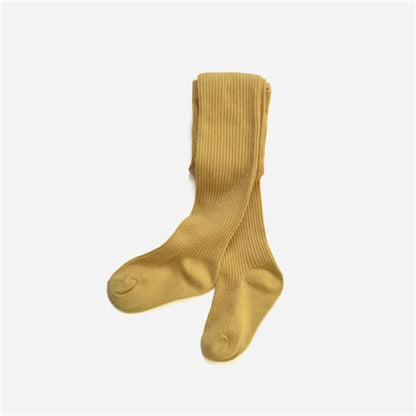 Children Tights For Girls Cotton Knitted Kid's Girls Pantyhose Solid Soft Baby Leggings White Black Tight Spring Autumn 1-9Years