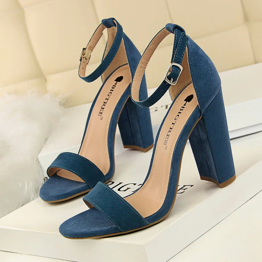 Big Tree 13.5 CM Heel Women Pumps High Heels New Ladies Shoes Fashion Women Sandals Sexy Platform Sandals square Heel Summer