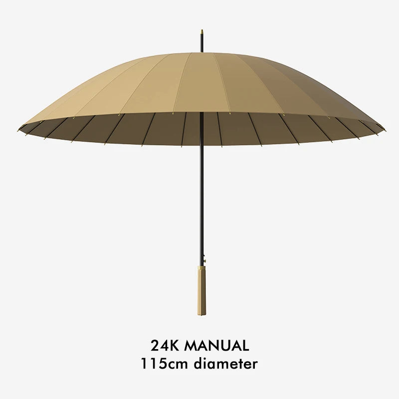 Modern Design Style 24 Bone Straight Automatic Manual UV Logo Umbrella Multi-Color Business Adults Suitable Portable