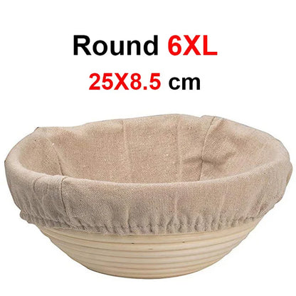 UPORS Rattan Bread Proofing Basket Natural Oval Rattan Wicker Dough Fermentation Sourdough Banneton Bread Basket for Baking