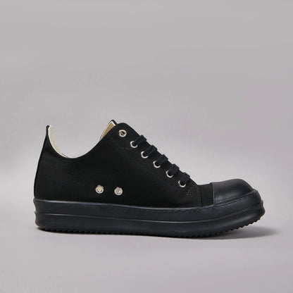 Designer Style Men's Canvas Shoes Couples Retro Low-top Board Shoes Hip Hop Sneakers Black