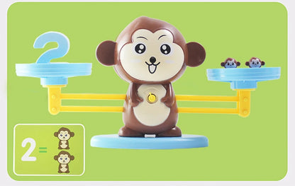 New Montessori Math Toy Monkey Digital Maths Balance Scale Toy Educational Balancing Scale Number Board Game Kids Learning Toys