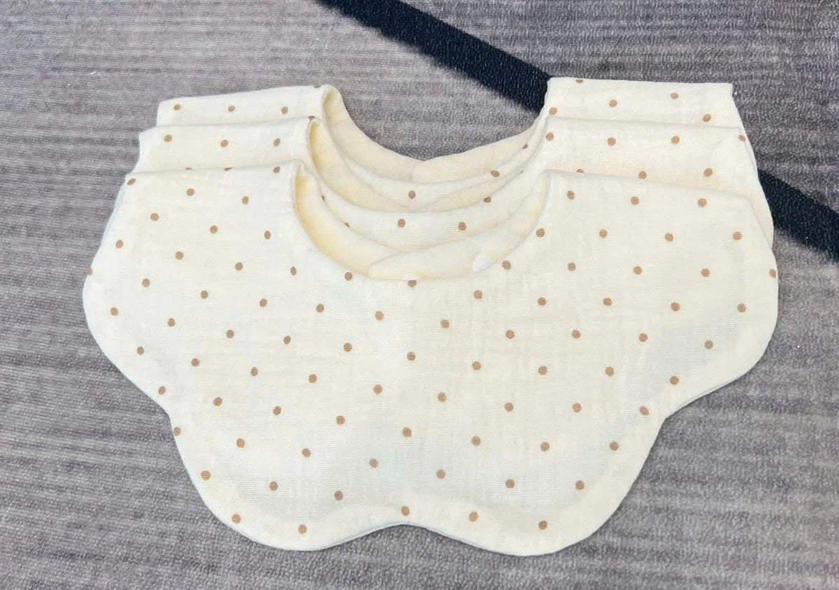 Custom Newborn Baby Bib Flower Shaped Muslin Cotton Double Layer Ultra Soft Absorbent Foldable Snap Button 0-12 Months