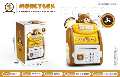 New Unisex Kids Plastic Piggy Bank Pet Fingerprint Password Artificial Intelligent Automatic Roll Coins Access Toys Children
