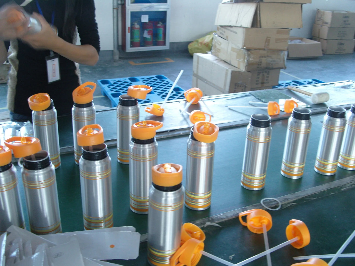 Silver Sports Water Bottles Portable Light Water Bottles Large Capacity Outdoor Kettle Bottle