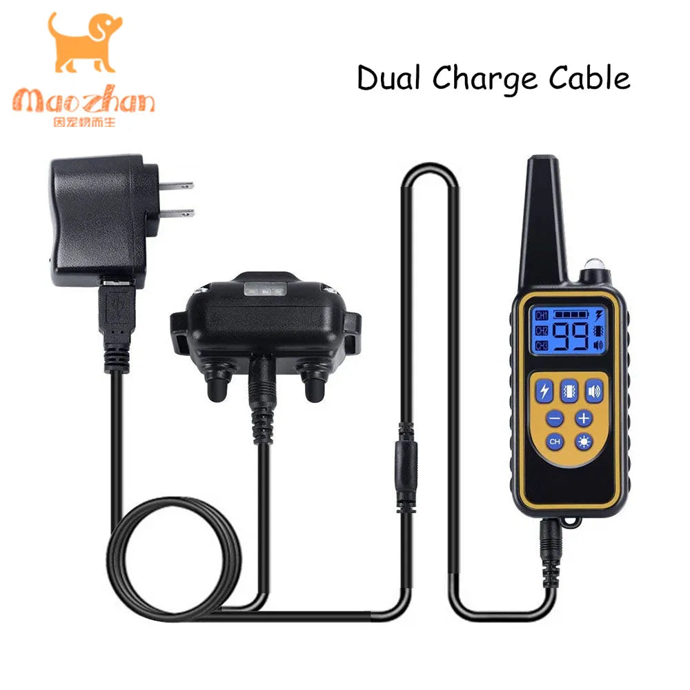 Waterproof 800m Electric Pet Training & Behavior Products Bark Collars Remote Control Rechargeable