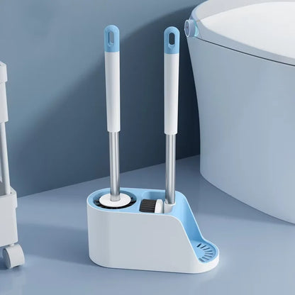 Hot Sale Household Wall Mounted Toilet Cleaning Brushes and Plunger Set No-drilling  for Bathroom