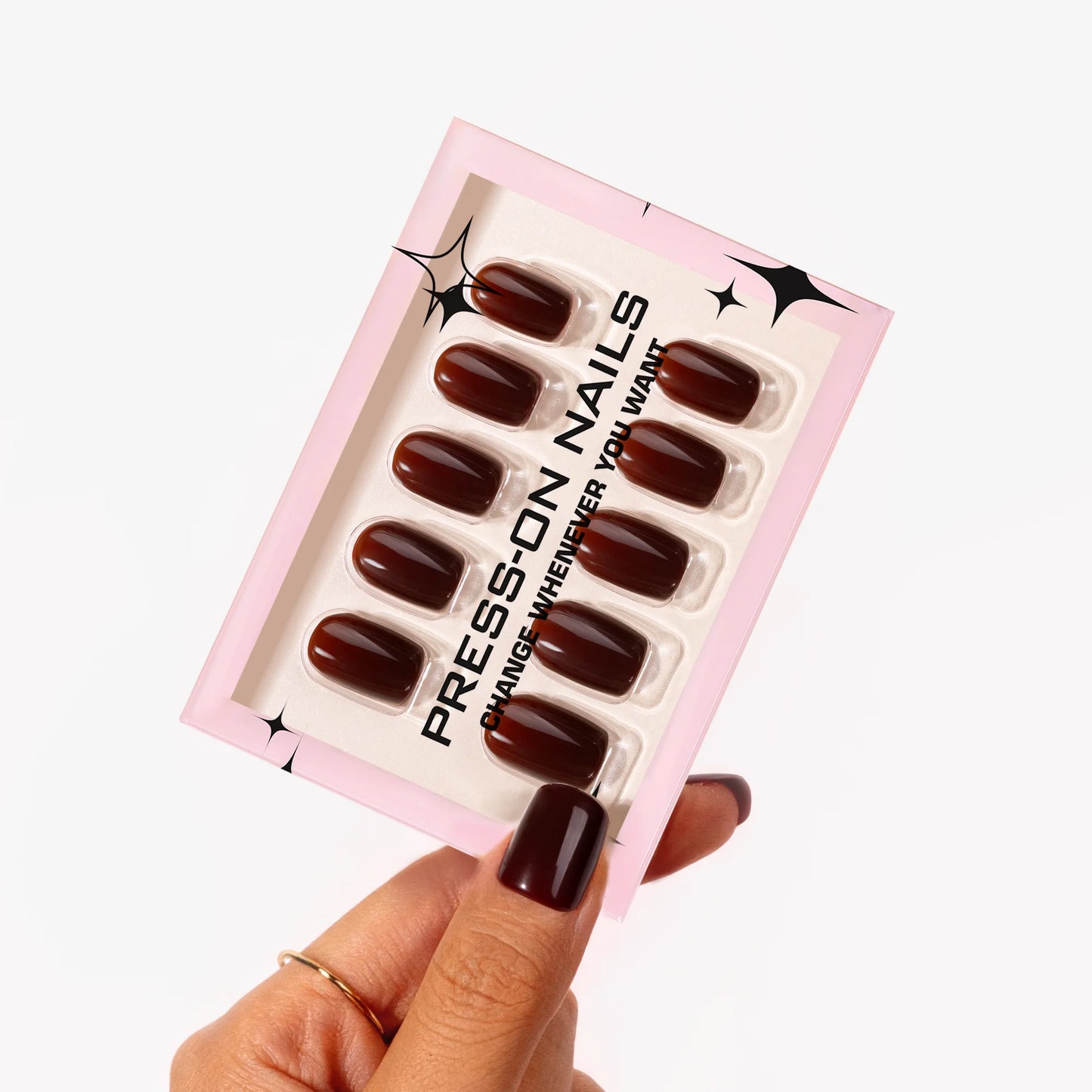 Solid Color press on nails wholesale short fake nails high quality false nails acrylic pmma  custom label Drop Shipping