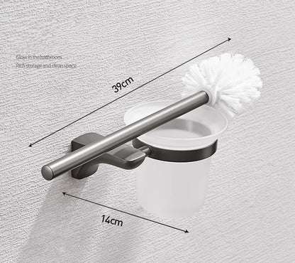Gun Grey Bathroom Hardware Towel Bar Set Stainless Steel Bathroom Accessories Set