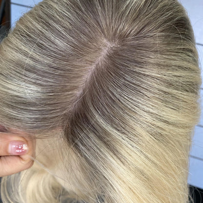 Ready to Ship Factory Hair Unit European Virgin Cuticle 100% European Human Hair Silk Base Topper for Women Hair Toupees