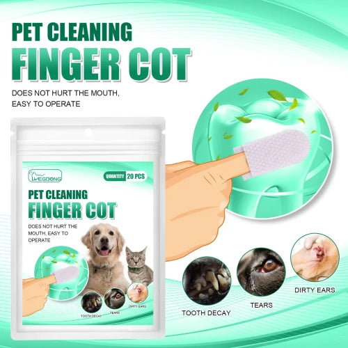 Yegbong Pet Tooth Finger Set Dog Cat Tartar Stone Oral Cleaning Care