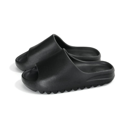 Custom Logo Soft EVA Foam Thick Sole Lightweight Anti-Slip Breathable Open-Toe Arch Support Waterproof Slippers Slides for Men