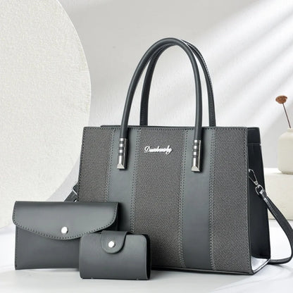 Fashion Splicing Three Piece Set Combination Bag, Single Shoulder Crossbody, Large Capacity Tote Bags for Women Handbags