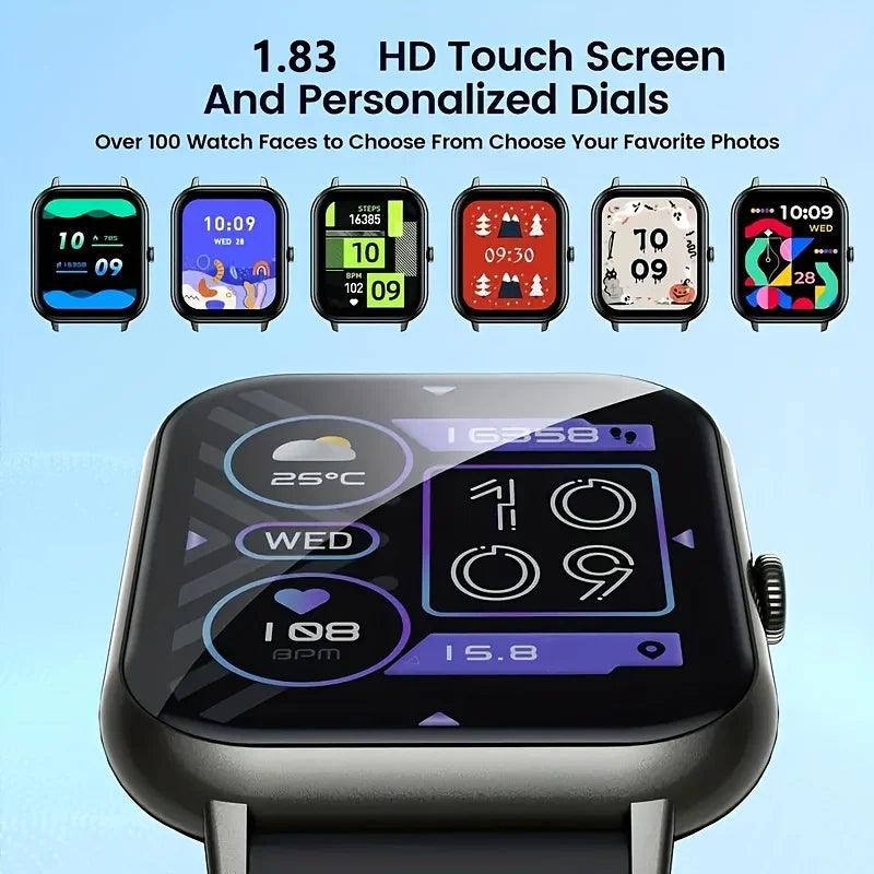 2026 New Smartwatch 1.83-inch High-definition Large Screen, Wireless Communication Sports Watch, Voice Call, Music Playback