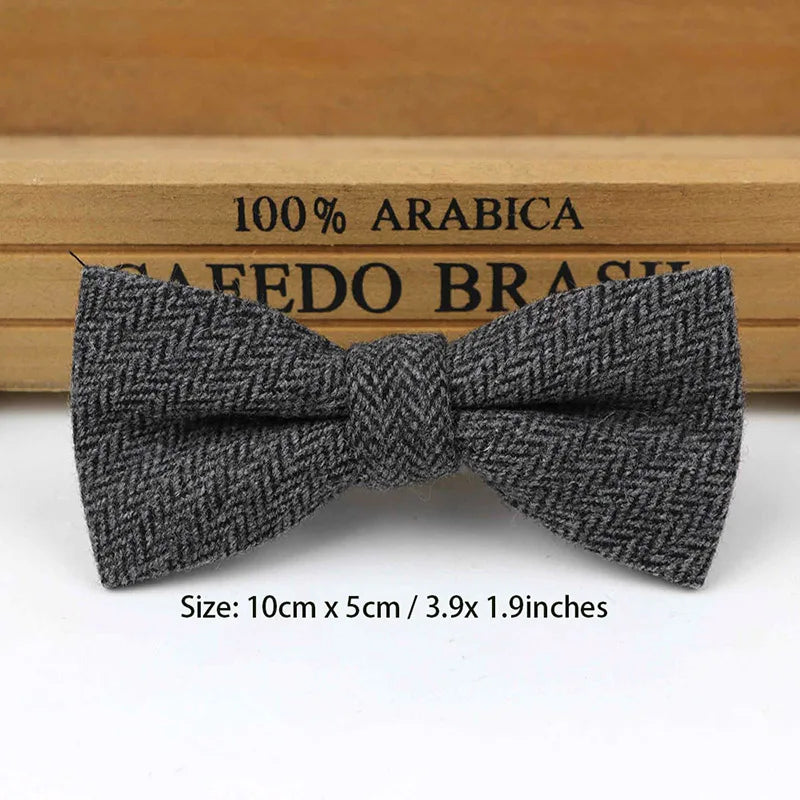 Children Wool Bow Tie Baby Boys Butterfly Skinny Bowtie Single Layer Child Bowties Gravatas Borboleta Collar Kids Ties
