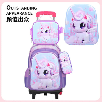 3D Cartoon Children 16 Inch 3PCS School  Bags Set Kids School Backpack  With Pencil Case and Lunch Container for Boy Girl