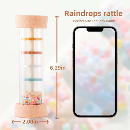 Rain Drum Orff Percussion Instrument Rain Sound Simulation rainbow Hourglass Sandbell Early Education AIDS