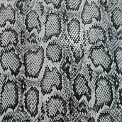 A-4109 PU Artificial Snake Skin Print Glossy Fabric Eco-Friendly Synthetic Leather for Bags Sofa Customization for Furniture