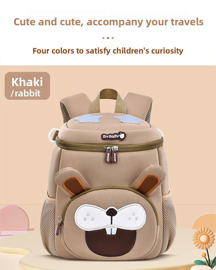 Lightweight Double Shoulder Backpack for Boys Sesame Cartoon Design Kindergarten New Year Gift Mini Diving Material School Bag