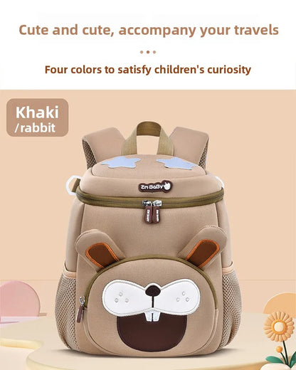 Lightweight Double Shoulder Backpack for Boys Sesame Cartoon Design Kindergarten New Year Gift Mini Diving Material School Bag