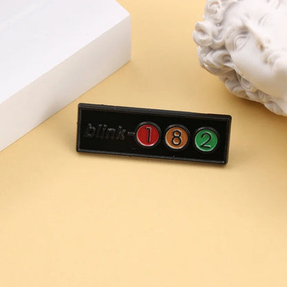 Shmik Funny Rock and Roll Band Enamel Pin Punk Letters Badge Album Collection Jewelry Gift for Music Fans