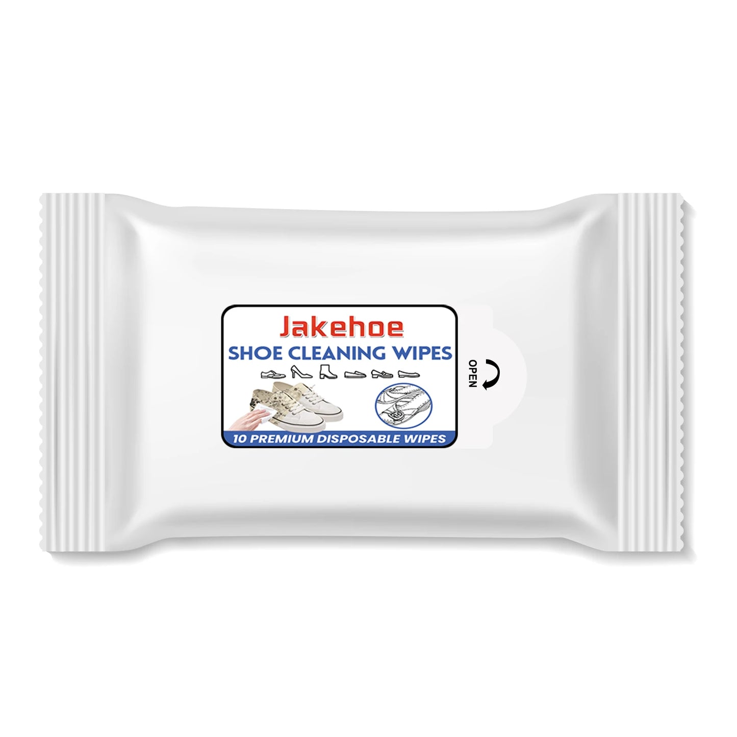 Jakehoe Shoe Wipes, Leather Shoes Sneakers Wallet Leather Sofa Multi-Purpose No-Wash Decontamination Cleaning Wipes
