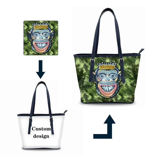 Designer No MOQ Tote Bags With Prints Customization Luxury Brand Ladies Tote Hand Bags Metal Zipper for Handbag