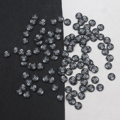 1KG 5mm Bill Evil Ghost Figurine Pattern Non-toxic Polymer Clay Sprinkles for DIY Crafts Tumbler Filling Slime Slice Supplies