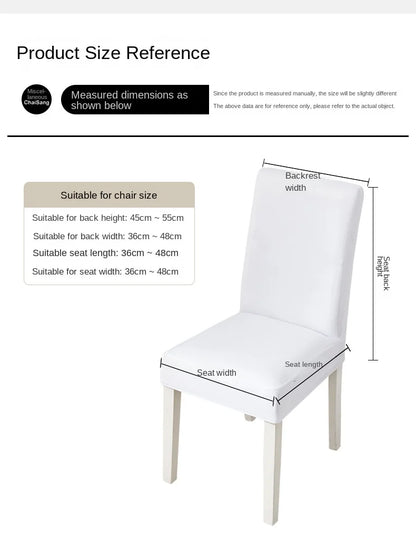 Simple Modern Household Dining Chair Slipcover Half-Pack Stretch Polyester Cover Wear-Resistant and Dustproof