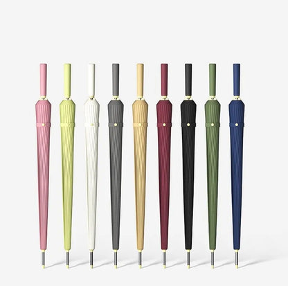 Modern Design Style 24 Bone Straight Automatic Manual UV Logo Umbrella Multi-Color Business Adults Suitable Portable