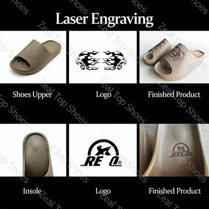 Custom Logo Soft EVA Foam Thick Sole Lightweight Anti-Slip Breathable Open-Toe Arch Support Waterproof Slippers Slides for Men