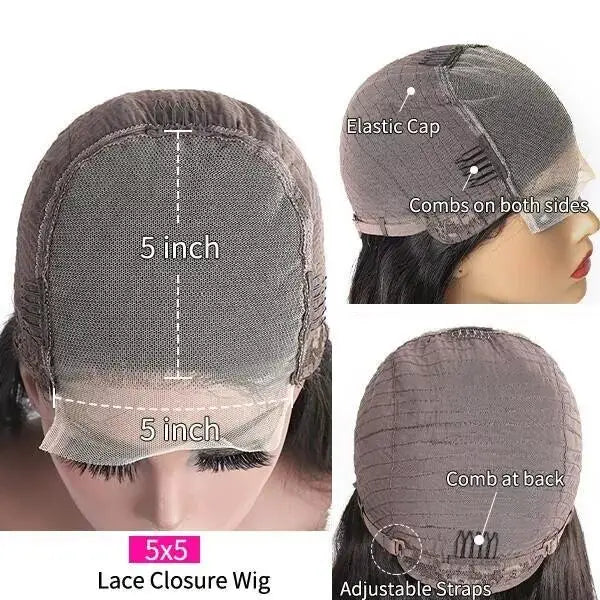 Wholesale Highlight Color 5x5 HD Transparent Lace Frontal Wig Raw Brazilian Virgin Hair Wig Cuticle Aligned 100% Human Hair Wigs