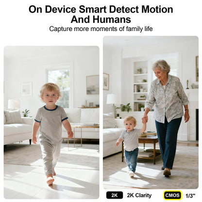 ARCCTV 2K Indoor Security Camera Wireless 360° PTZ View Night Vision Home CCTV WiFi Cameras Auto Tracking Dome Pet Baby Camera