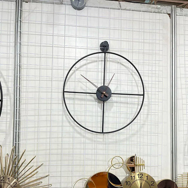 58*50CM Modern Simple Clock Iron Art Big Clock  for Living Room Wall Light Luxury Creative Silent Wall Clock Home Decor