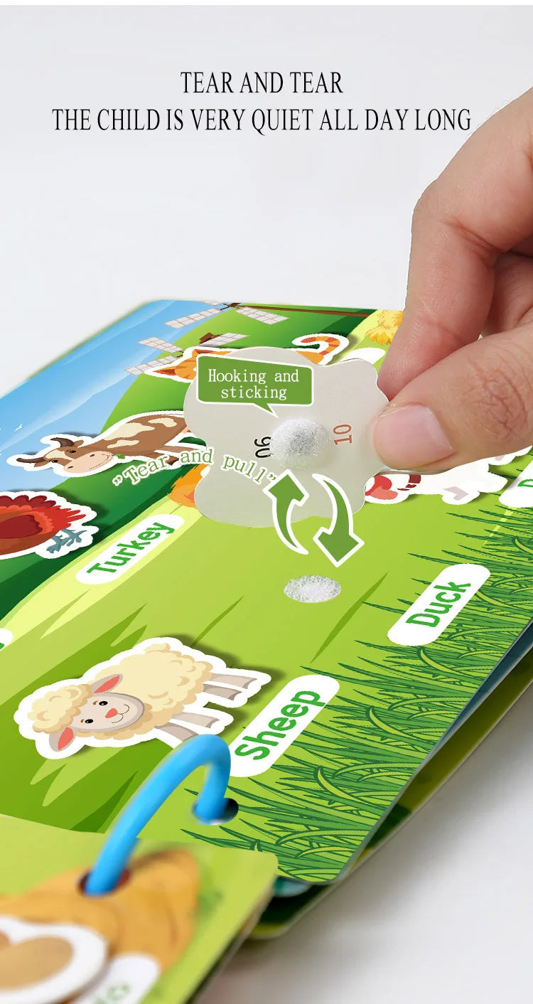Montessori Educational Toys Preschool Kindergarten Learning Busy Book Sticker Activities for Kids Picture Books XH XHCP-241105