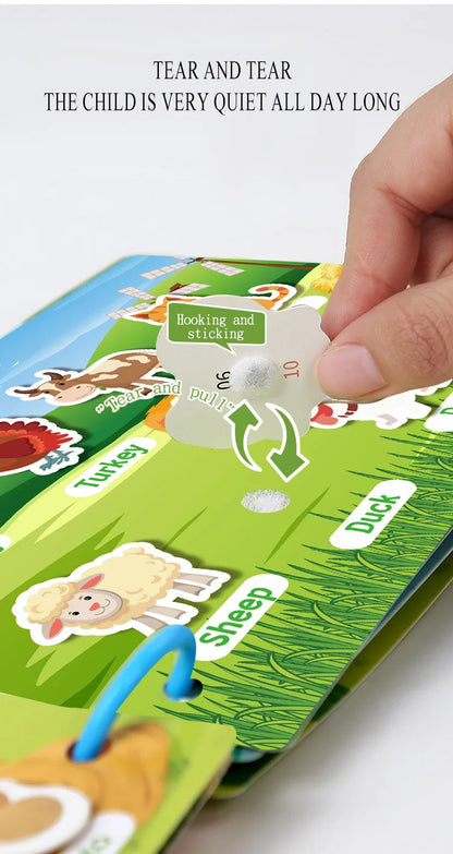 Montessori Educational Toys Preschool Kindergarten Learning Busy Book Sticker Activities for Kids Picture Books XH XHCP-241105