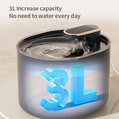 2026 Large Capacity Smart Pet Water Dispenser Accessories Automatic Circulate Filtering Cat and Dog 3L Water Fountain