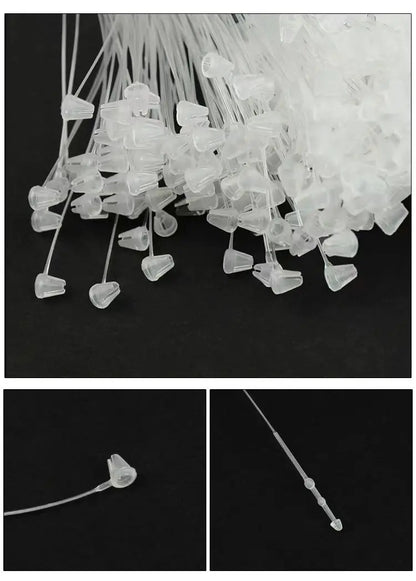 hang Tag Snap Lock Pin Security Loop hang Tag String 5 Inch Plastic Safety Black Loop Lock Tag Pin Custom Enamel Blue Metal