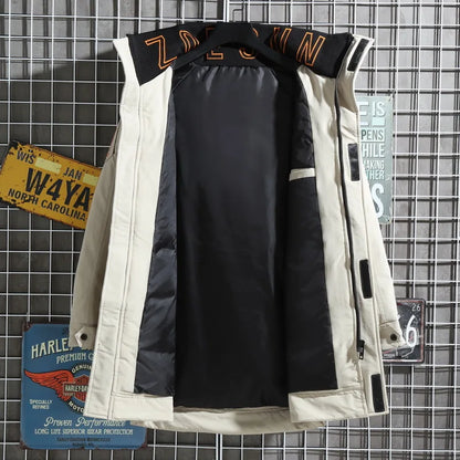 Couple Thick Hooded Long Men Winter Coats Duck Down Jacket Puffer Coat Men's Outdoor Down Coat Hooded Jacket