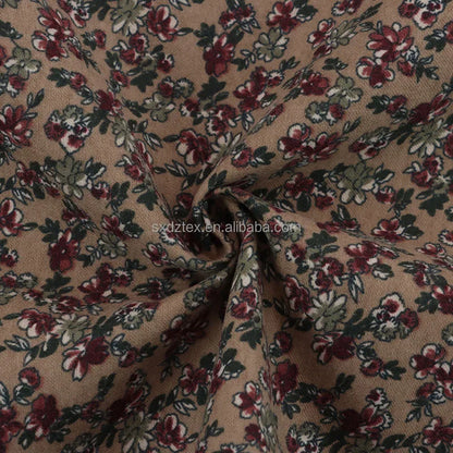 Fast Delivery High Quality Plain Active Staining Cotton Flannel Floral Fabric Casual Wear Cotton Shirt
