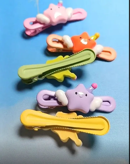 Cute Cartoon Star Girl Hair Clips Girl Side Hair Accessories