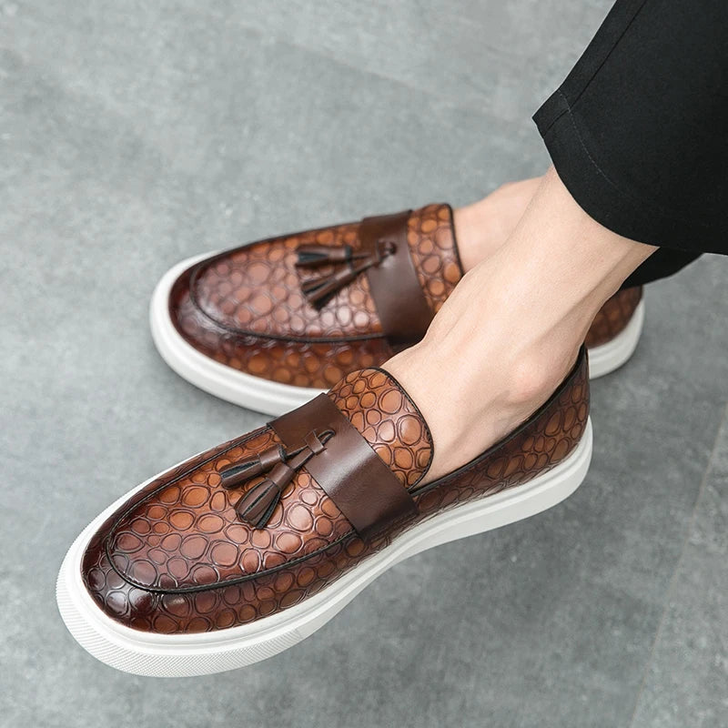 2025 New Fashion Office Footwear Men's Casual Dress Shoes Bulk Genuine Leather Formal Walking Style Shoes