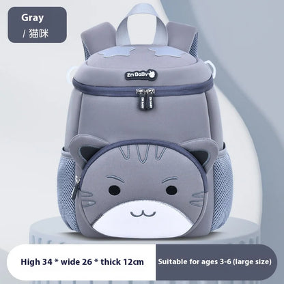 Lightweight Double Shoulder Backpack for Boys Sesame Cartoon Design Kindergarten New Year Gift Mini Diving Material School Bag