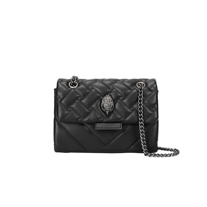 Foreign Trade Cross-Border E-Commerce Women's Chain Crossbody Shoulder Bag Flap Closure PU European Retro Style Small Handbag