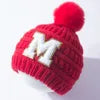 New European and American Fashion Wool Knitted Hat for Children Optional Letter Baby Warm Hat Baby Cap for Outdoor Scenes