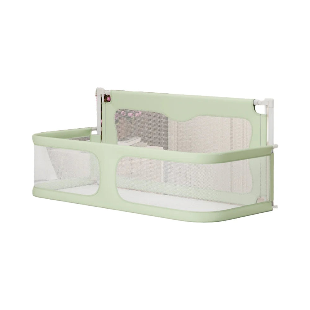 High Quality Breathable Foldable Baby Crib with Bed Rail & Bedside Bed Space-Saving Metal Design for Living Room & Bedroom Use